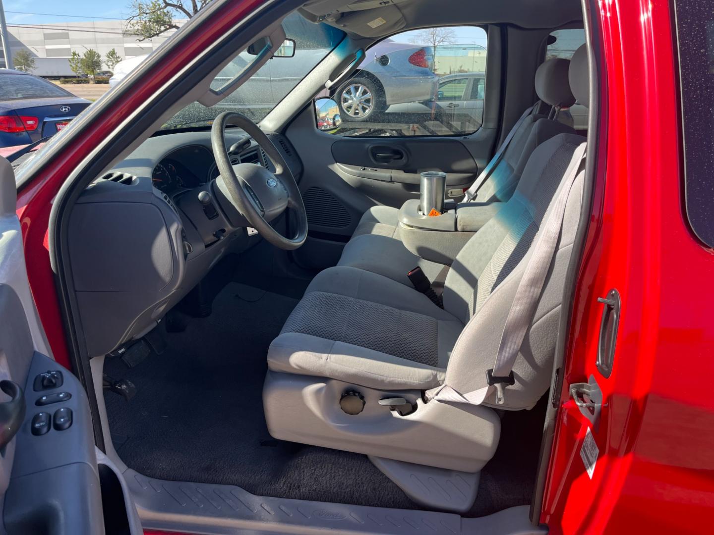 2003 red /TAN Ford F-150 XL SuperCab Flareside 2WD (1FTRX07213K) with an 4.2L V6 OHV 12V engine, Automatic transmission, located at 14700 Tomball Parkway 249, Houston, TX, 77086, (281) 444-2200, 29.928619, -95.504074 - Photo#8